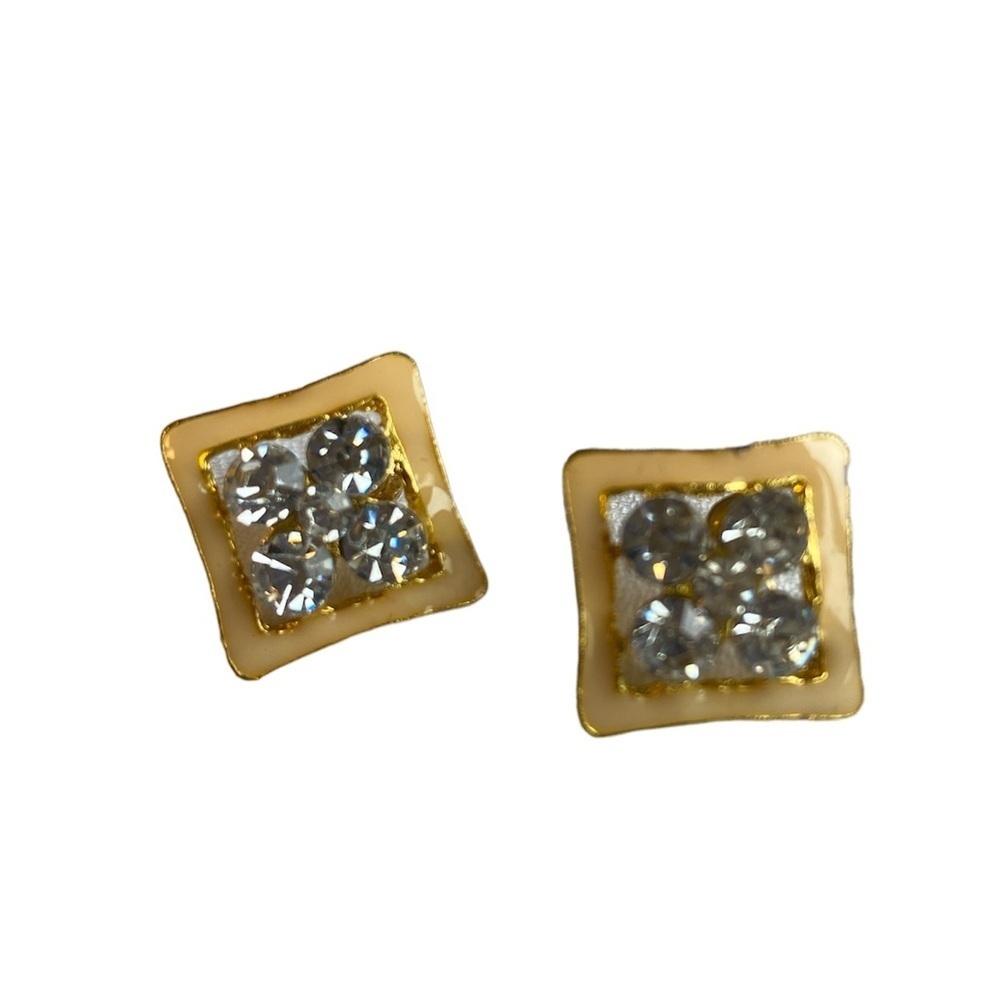 Rich gold and crystal earrings. Dress up or down.